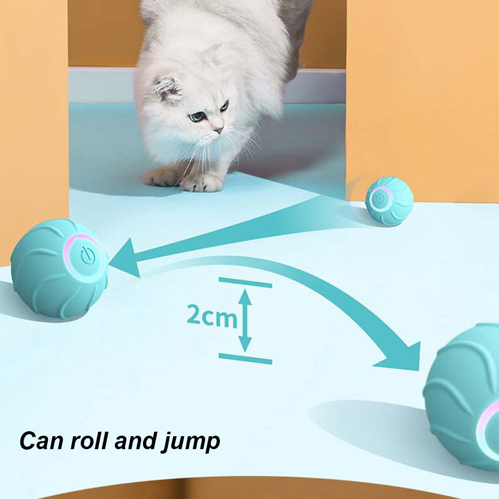 Automatic Bouncing Ball Electric Cat Ball Toys 2cm Funny Jumping Interactive For Cats Training Self-moving Kitten Toy Indoor (Copy)